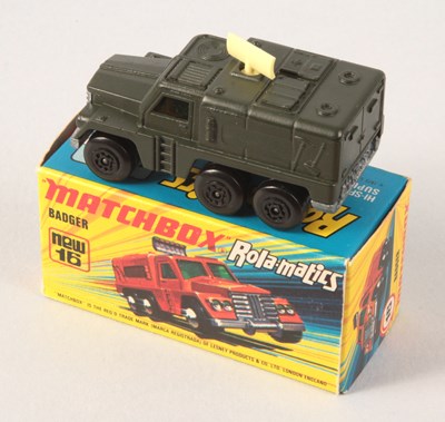 Lot 67 - Matchbox Superfast 16a Badger Military Radar Truck WITH DARK OLIVE GREEN BODY