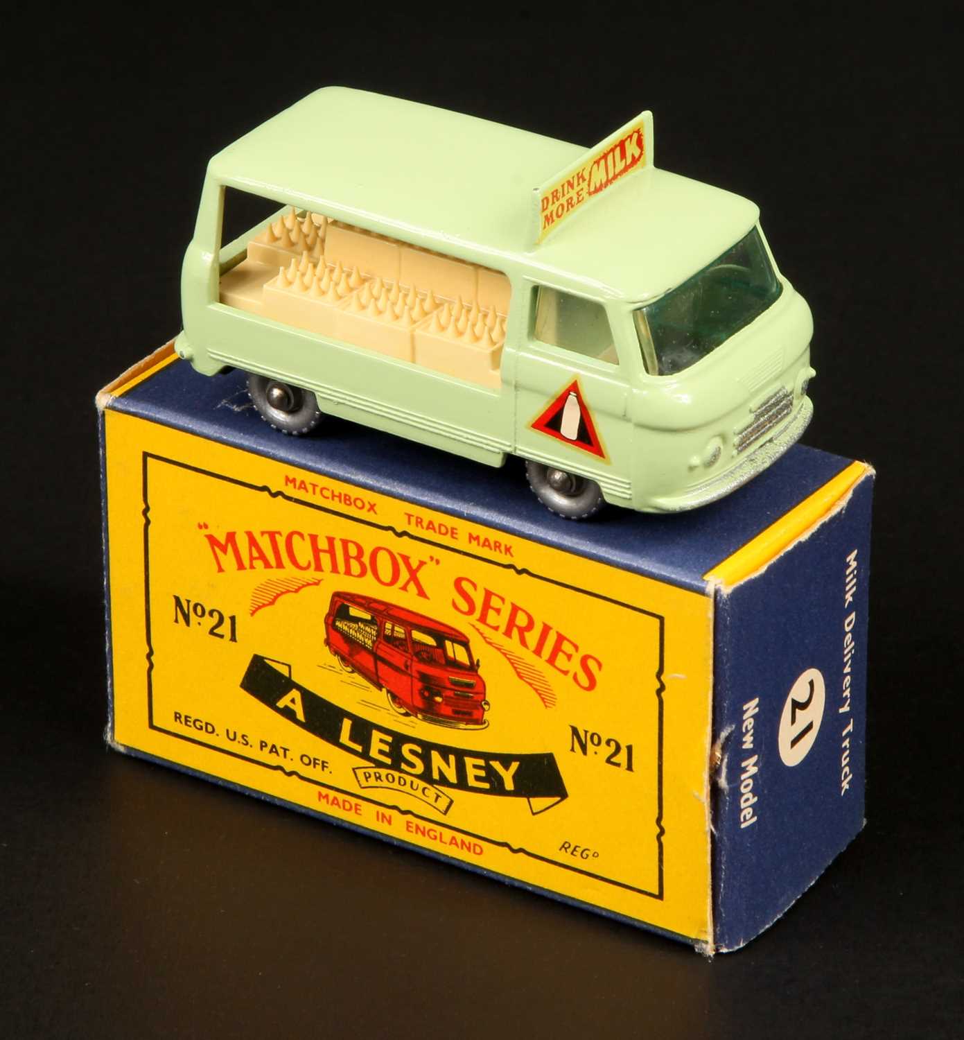 Lot 76 - Matchbox Regular Wheels 21c Commer Milk Float Stannard Code 3 WITH BOTTLE DOOR DECALS