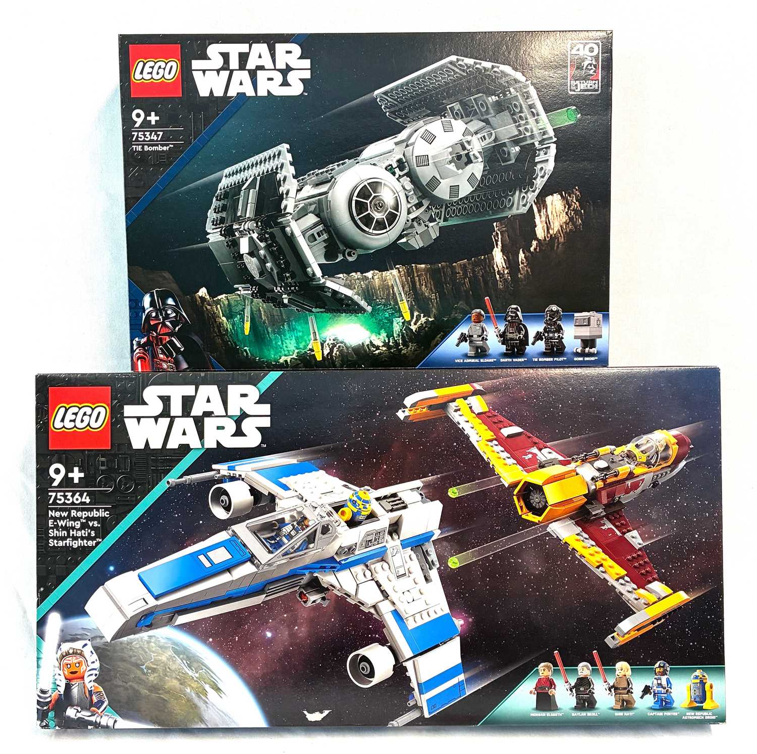 Lot 7 - Lego Star Wars sets x 2 number 75364 New Republic E-Wing vs Shin Hati's Starfighter & 75347 TIE Bomber MISP