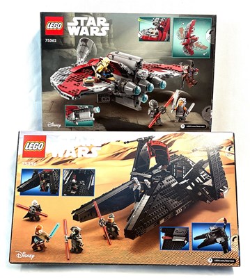 Lot 11 - Lego Star Wars sets x 2 number 75336 Inquisitor Transport Scythe & 75362 Ahsoka Tano's T-6 Jedi Shuttle MISP