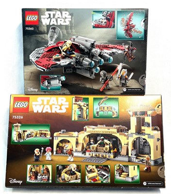 Lot 12 - Lego Star Wars sets x 2 number 75326 Boba Fett's Throne Room & 75362 Ahsoka Tano's T-6 Jedi Shuttle MISP