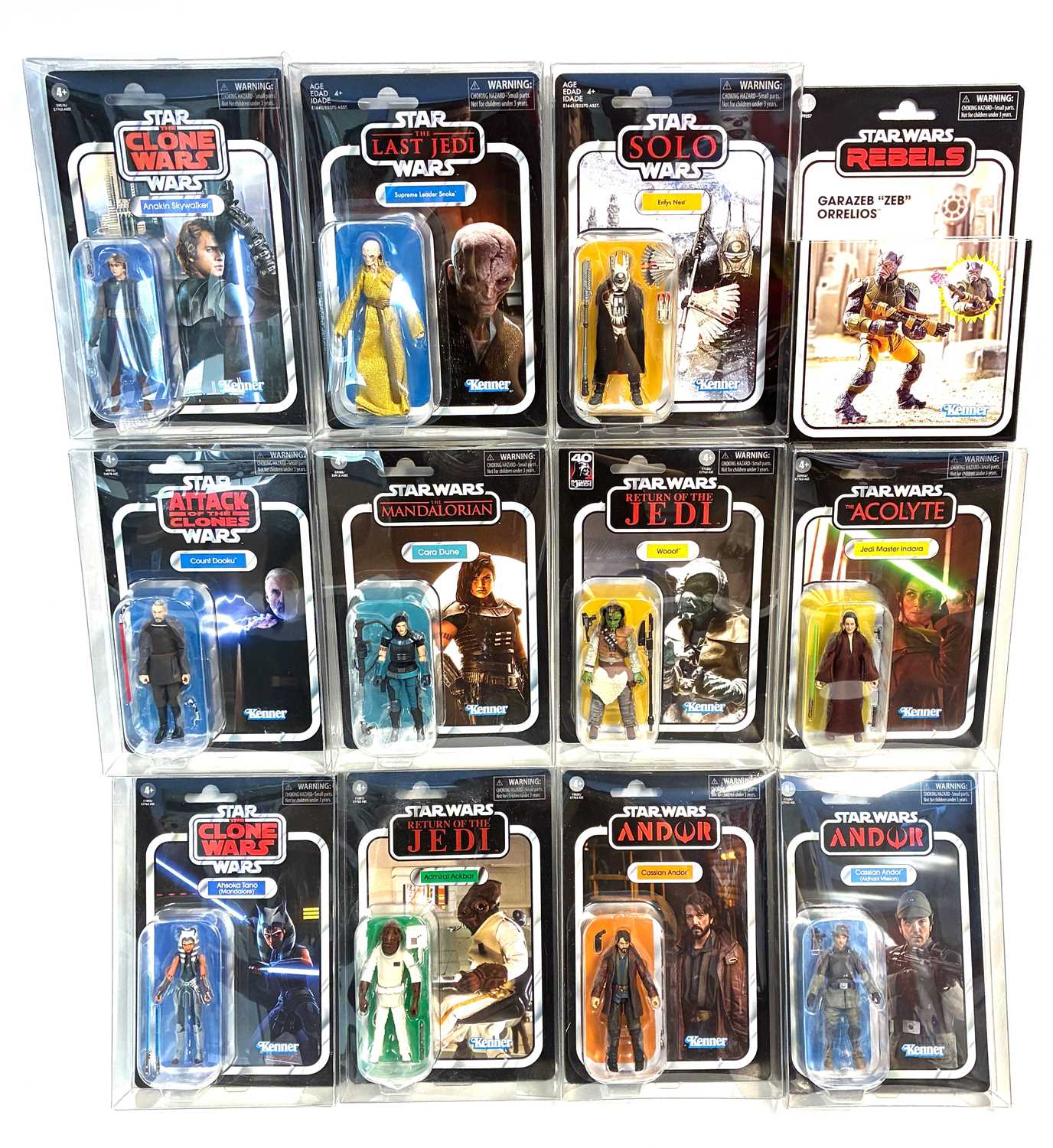 Lot 49 - Hasbro Star Wars Vintage Collection 3 3/4" figures x 12