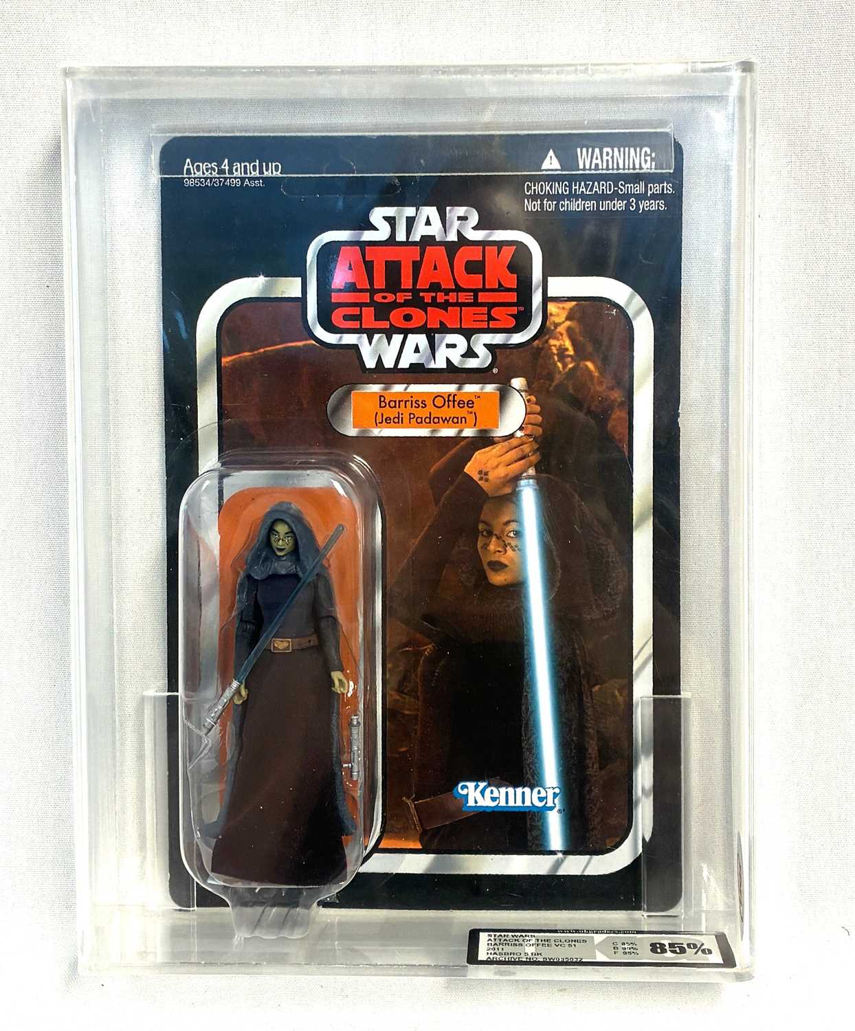 Lot 54 - Hasbro Star Wars Vintage Collection Barriss Offee 3 3/4" figure UKG Graded 85% MOC