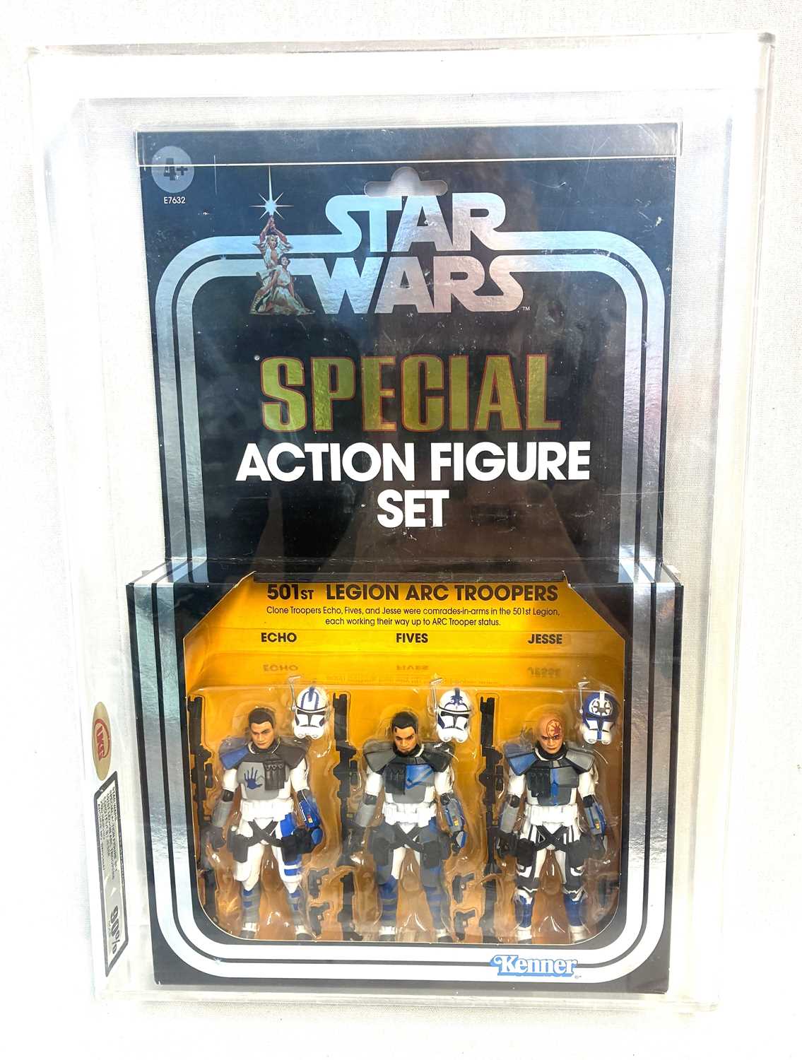 Lot 56 - Hasbro Star Wars Vintage Collection 501st Legion Arc Troopers 3 3/4" figure set UKG Graded 90% GOLD MISP