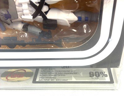 Lot 56 - Hasbro Star Wars Vintage Collection 501st Legion Arc Troopers 3 3/4" figure set UKG Graded 90% GOLD MISP