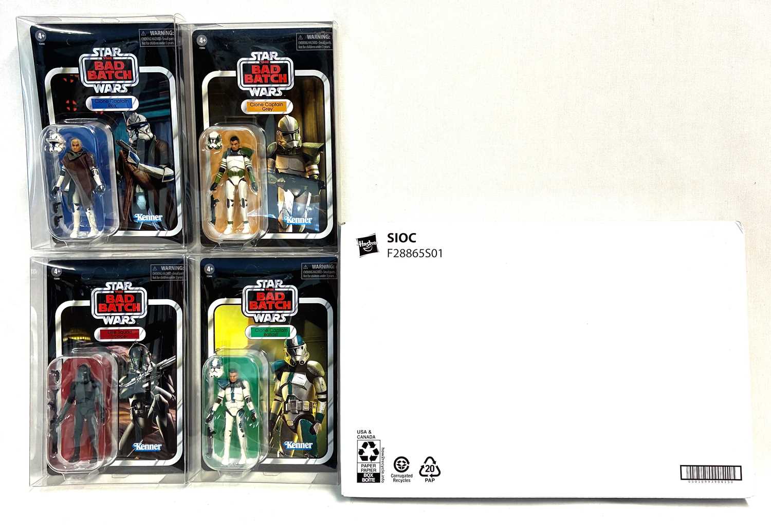 Lot 58 - Hasbro Star Wars Vintage Collection Bad Batch 3 3/4" figures and 4 pack MISP