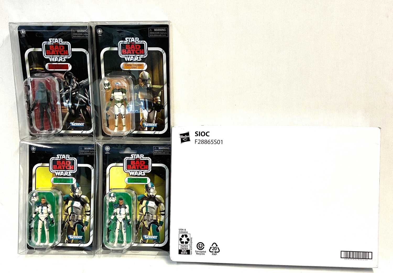 Lot 59 - Hasbro Star Wars Vintage Collection Bad Batch 3 3/4" figures and 4 pack MISP