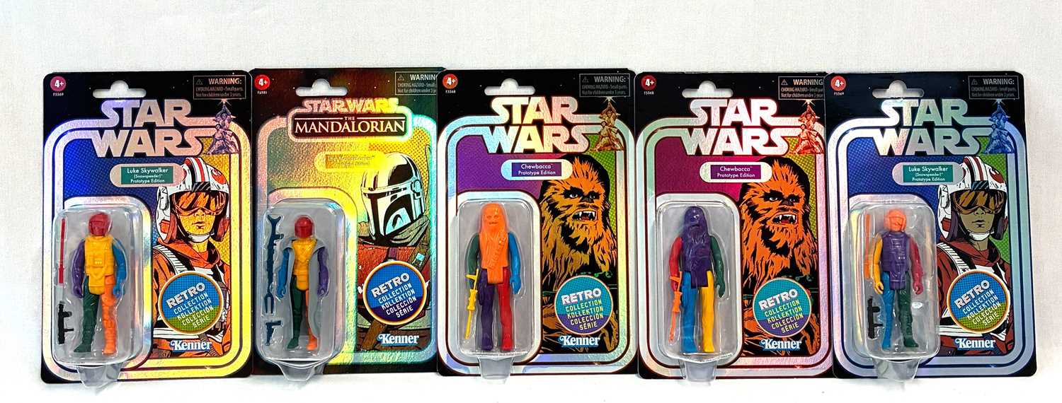 Lot 63 - Hasbro Star Wars Retro Collection Prototype 3 3/4" figures x 5 MISP