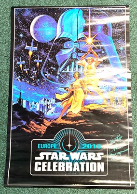 Lot 75 - Star Wars Celebration 2016 Official Poster, signed by Paul Blake (Greedo)