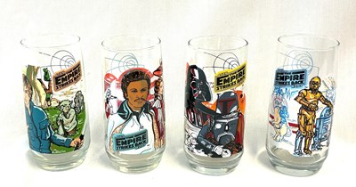 Lot 144 - Star Wars vintage The Empire Strikes Back Burger King Glasses set of 4