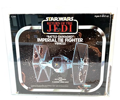 Lot 157 - Kenner Star Wars vintage Return of the Jedi Imperial TIE Fighter Battle Damaged AFA Graded Q-75 MIB