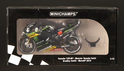 Lot 369 - Minichamps Moto GP 1:12th Scale 143038 Yamaha YZR-M1 Bradley Smith 2014 Limited Edition of Only 240 Pieces