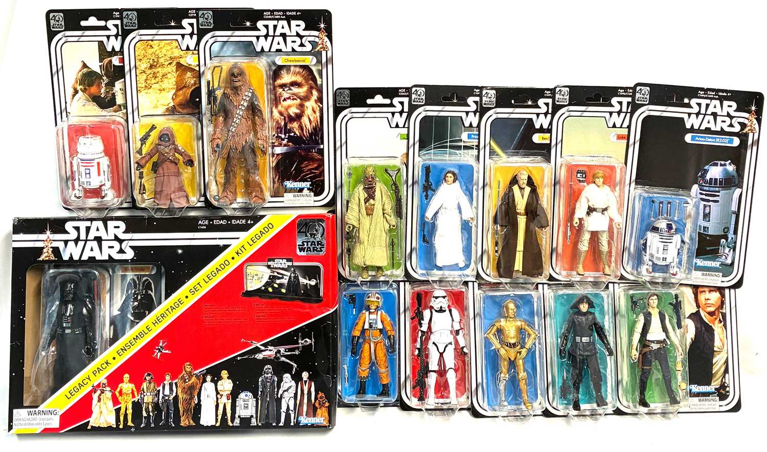 Lot 80 - Hasbro Star Wars Black Series 40th Anniversary 6" figures x 14 MISP