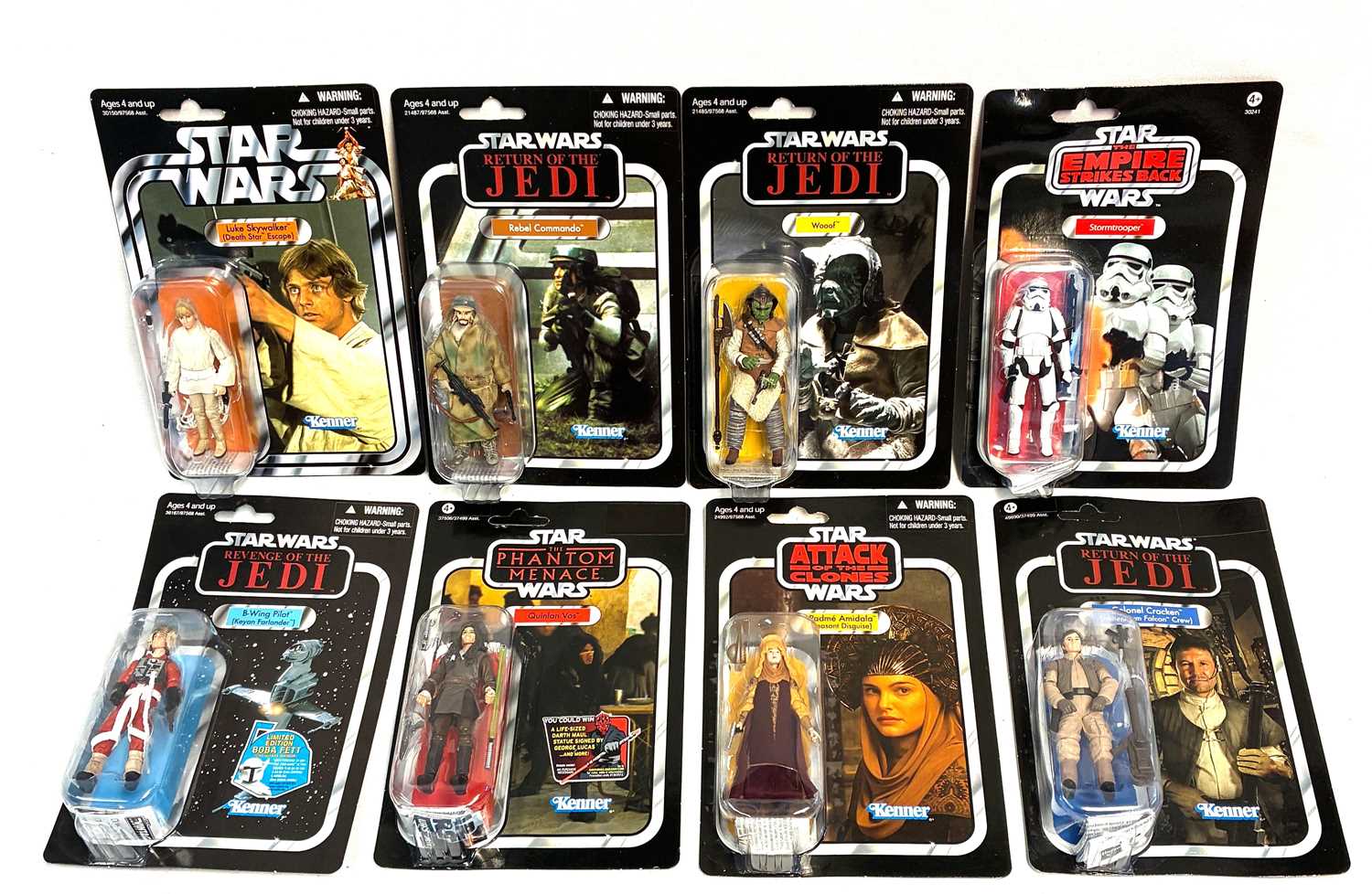 Lot 96 - Hasbro Star Wars Vintage Collection 3 3/4" figures x 8 (early release) MISP