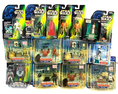 Lot 107 - Hasbro Star Wars Power of the Force & Episode 2 3 3/4" figures & deluxe packs x 15 MISP