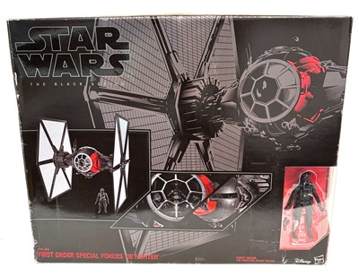 Lot 117 - Hasbro Star Wars Black Series 6" First Order Special Forces TIE Fighter with Pilot MISB