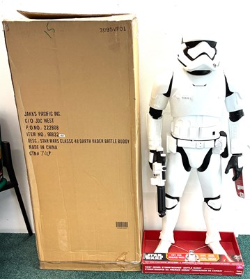 Lot 125 - Jakks Pacific Disney Star Wars large Scale figures x 2 (approx 4ft tall) Darth Vader & First Order Stormtrooper