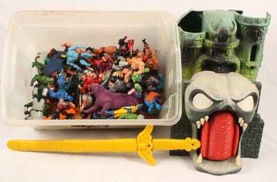 Lot 43 - Mattel Vintage - Selection of Loose Figures, Vehicle & Buildings.