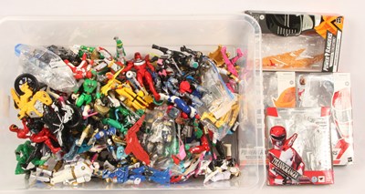 Lot 45 - Bandai - Power Rangers Large Selection of Figures & Weapons.