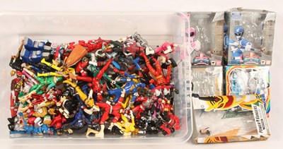 Lot 47 - Bandai - Power Rangers Large Selection of Figures & Weapons.
