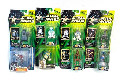 Lot 128 - Hasbro Star Wars Star Tours Droids 3 3/4" figures x 8 MISP
