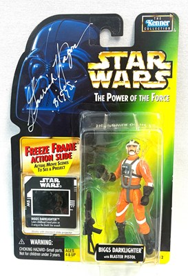Lot 129 - Hasbro Star Wars Freeze Frame Biggs Darklighter 3 3/4" figure (signed) MISP