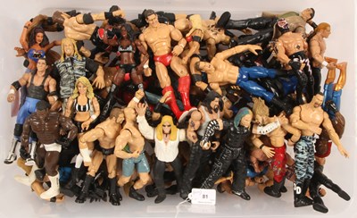 Lot 81 - Mattel Modern Wrestling Large Selection of Loose Figures.