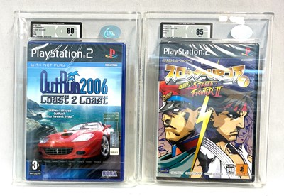 Lot 190 - Sony Playstation 2 Games x 2 both UKG Graded Street Fighter 2 & Out Run 2006