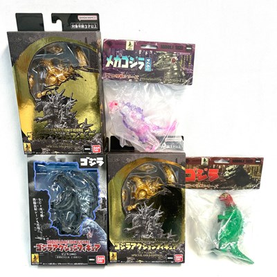 Lot 195 - Bandai Godzilla vinyl action figures x 5 MISP