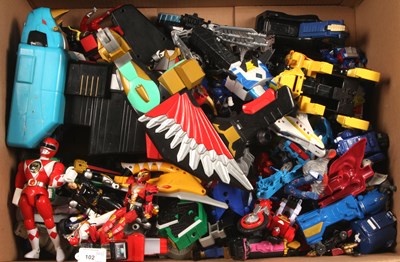 Lot 102 - Mixed Selection of Power Rangers / Zords / Accessories & Vehicles.