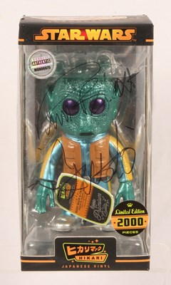 Lot 215 - Funko Star Wars Greedo Ltd Edition Figure - Signed By Paul Blake.