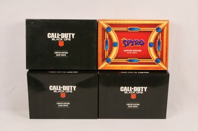 Lot 222 - BigBox Call Of Duty Black Ops & Spyro Group of 4x Gear Crates.