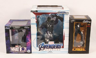 Lot 228 - Marvel Diamond Select Toys Group of 3x Larger Scale Character Figures.