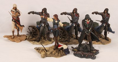 Lot 258 - UBI Collectibles Group 6x of Unboxed Assassin's Creed Character Figures.