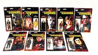 Lot 323 - Dead Alive custom The Goonies 3 3/4" figures x 9 MISP
