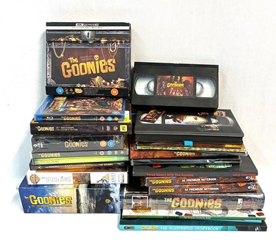 Lot 334 - Large selection of The Goonies Blu-Ray sets, DVD sets, Books and Note Books