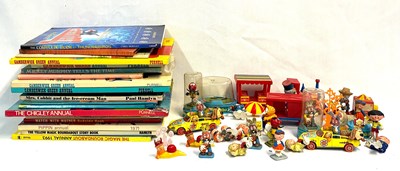 Lot 359 - Selection of vintage Gorgi The Magic Roundabout figures and Die-cast vehicles & Children's Annuals and Books