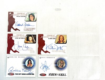 Lot 368 - James Bond 007 The Women of Bond Autograph Trading Cards x 5