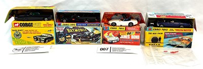 Lot 390 - Corgi vintage TV & Film related Die-cast vehicles x 4