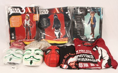 Lot 424 - Group of 24 x TV and Film Related Children Outfits, Face Masks and Hair Wigs