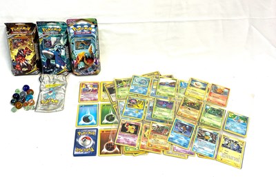 Lot 592 - Assorted Vintage Pokemon Cards, Theme Decks and Marbles