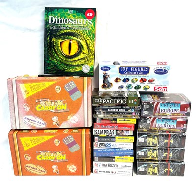 Lot 446 - Selection of VHS Videos, DVD box sets and Sega Mega Drive Sports related Video Games