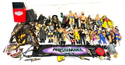 Lot 453 - Large Quantity of modern Wrestling figures and accessories