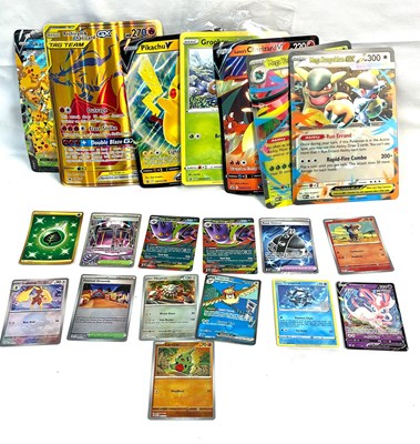 Lot 563 - Jumbo Pokemon Cards, Full Arts, Ex's and Pokeball Cards
