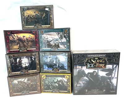 Lot 549 - Game of Thrones Song of Fire & Ice Table Top Miniature Game sets x 8 MISP