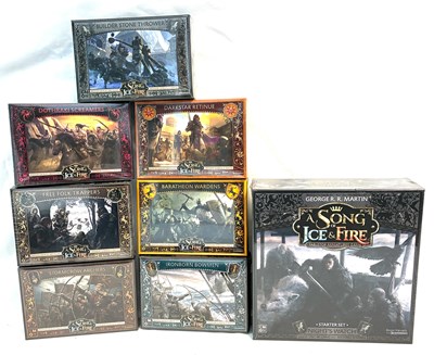 Lot 551 - Game of Thrones Song of Fire & Ice Table Top Miniature Game sets x 8 MISP