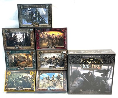 Lot 553 - Game of Thrones Song of Fire & Ice Table Top Miniature Game sets x 8 MISP