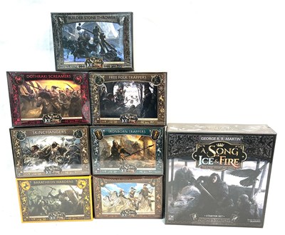 Lot 554 - Game of Thrones Song of Fire & Ice Table Top Miniature Game sets x 8 MISP