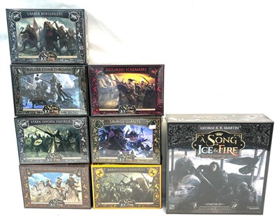 Lot 556 - Game of Thrones Song of Fire & Ice Table Top Miniature Game sets x 8 MISP