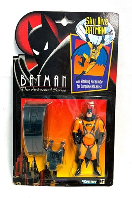Lot 480 - Kenner Batman The Animated Series Sky Dive Batman figure MISP